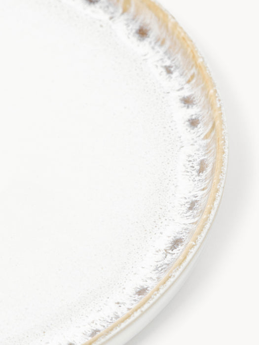 Handmade Breakfast Plates Danza with Reactive Glaze Set of 4