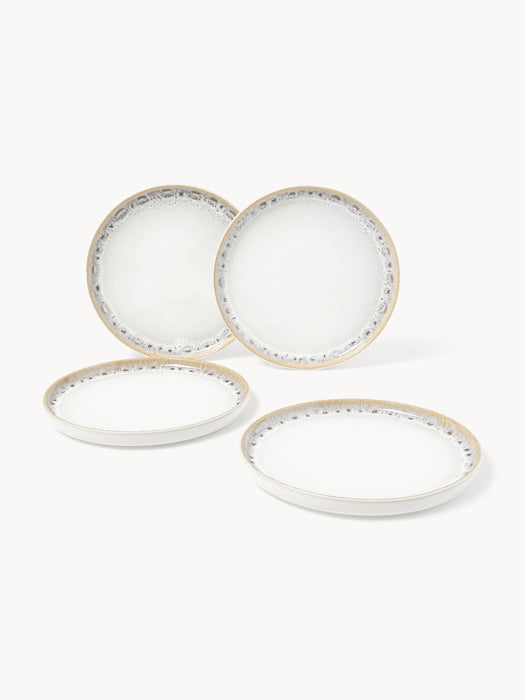 Handmade Breakfast Plates Danza with Reactive Glaze Set of 4