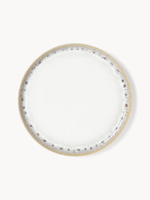 Danza Handmade Breakfast Plates with Reactive Glaze, Set of 4