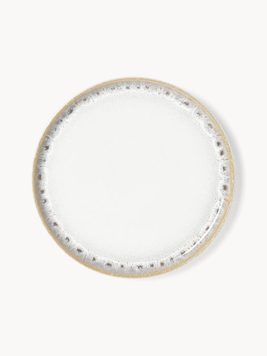 Handmade Breakfast Plates Danza with Reactive Glaze Set of 4