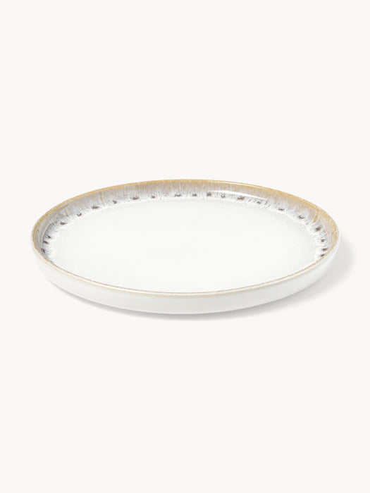 Handmade Breakfast Plates Danza with Reactive Glaze Set of 4