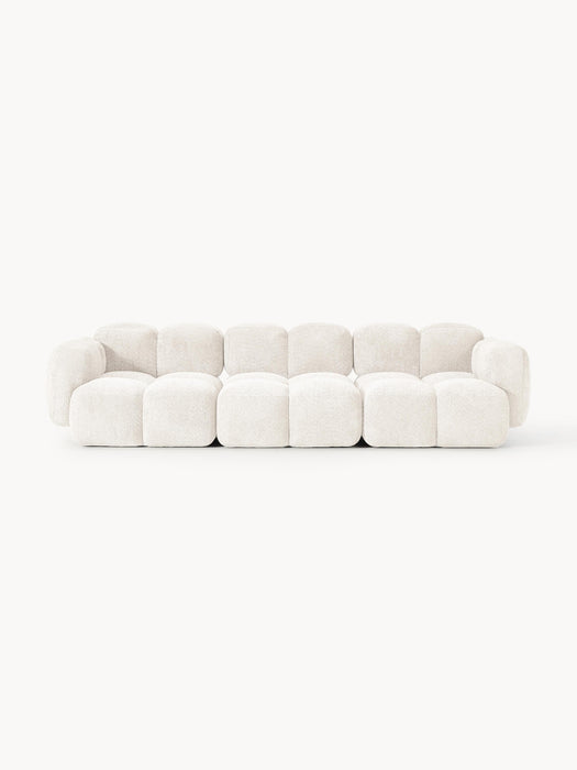 Modular Teddy-Boucl Sofa Tayla 4-seater