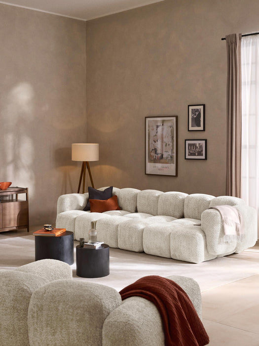 Modular Teddy-Boucl Sofa Tayla 4-seater