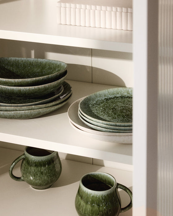 Handmade Organic Shaped Tableware Set Macey 4 people Set of 12