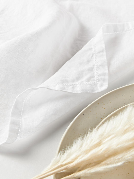 Linen Napkins Larissa with Hemstitch Set of 4