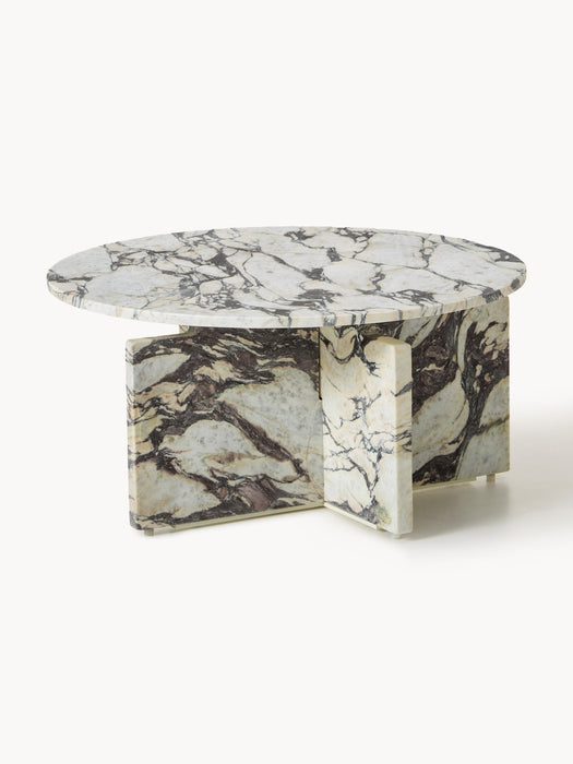 Round Calacatta Viola Marble Coffee Table Marisa