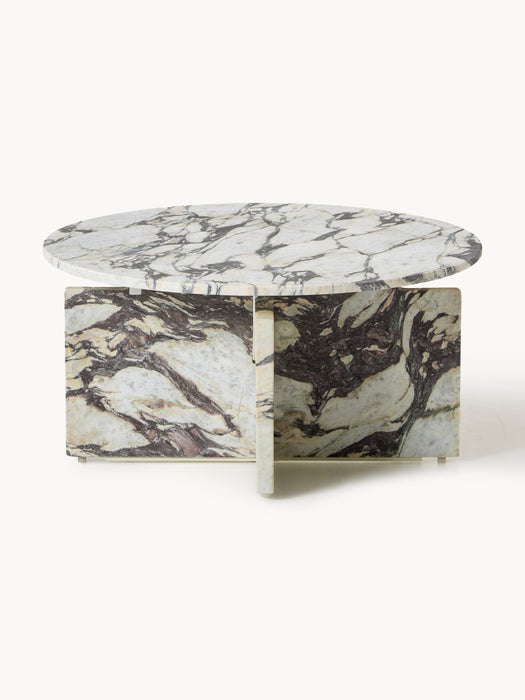 Round Calacatta Viola Marble Coffee Table Marisa