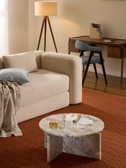 Round Calacatta Viola Marble Coffee Table Marisa