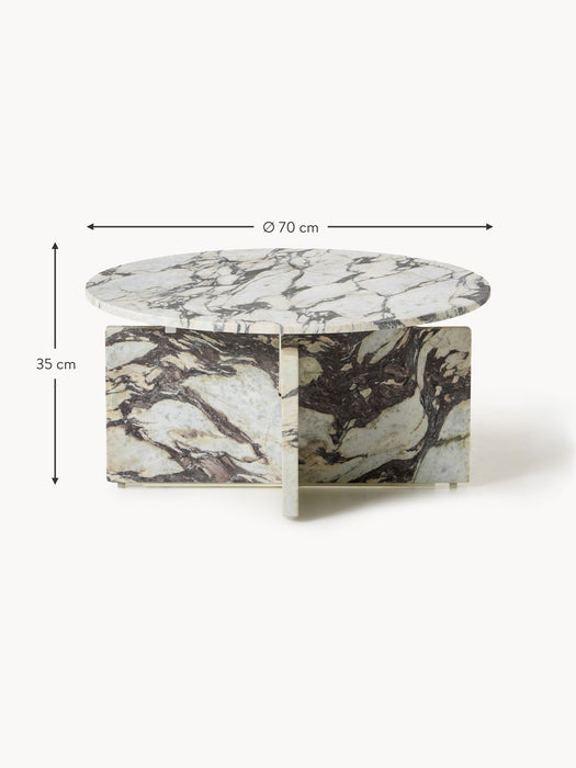 Round Calacatta Viola Marble Coffee Table Marisa