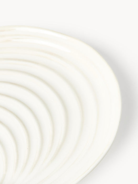Andrina Porcelain Shell Plates, Set of 4