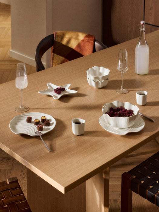 Andrina Porcelain Shell Plates, Set of 4