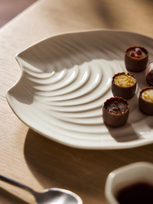 Porcelain Shell Plates Andrina Set of 4