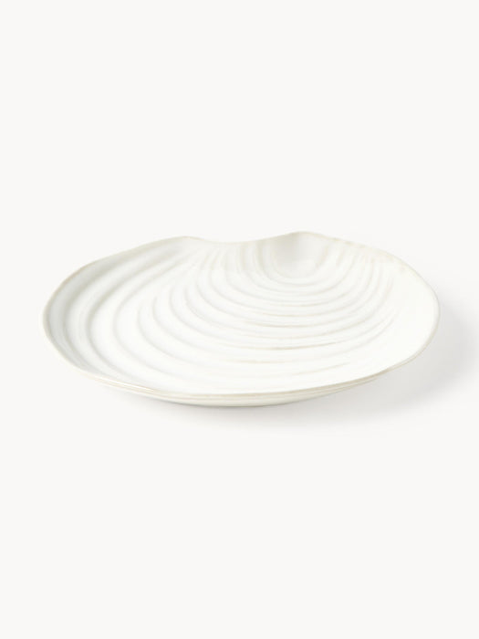 Andrina Porcelain Shell Plates, Set of 4