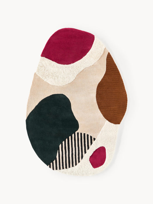 High-Low Wool Rug Silas Hand-Tufted