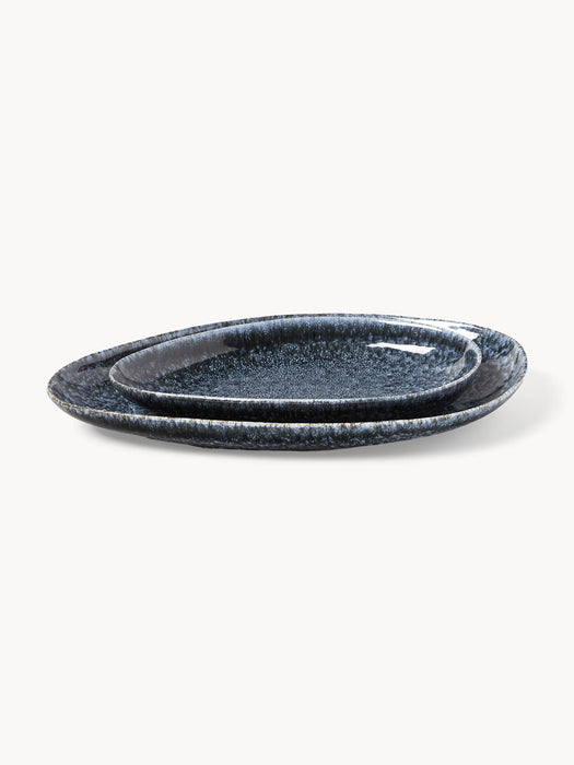 Handmade Organic Shaped Serving Plates Macey Set of 2
