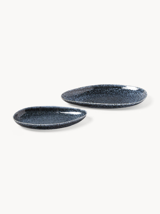Handmade Organic Shaped Serving Plates Macey Set of 2
