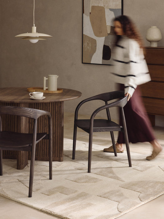 Ash Wood Dining Chair Camille with Armrests