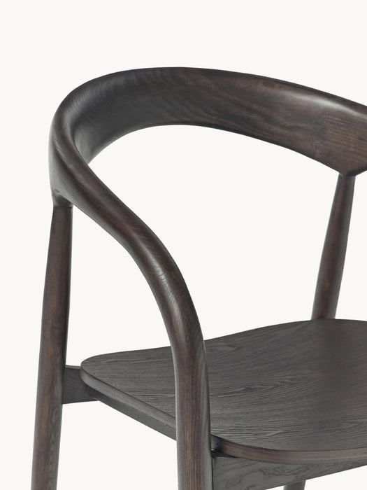 Ash Wood Dining Chair Camille with Armrests