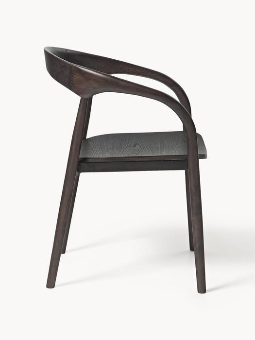 Ash Wood Dining Chair Camille with Armrests