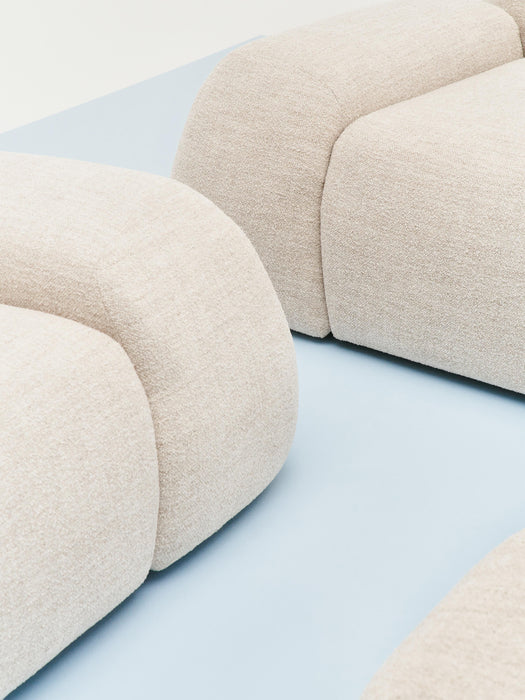 Modular Boucl Sofa Wolke 3-seater