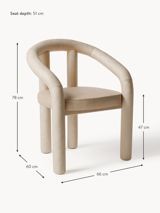 Velvet Arm Chair Calan