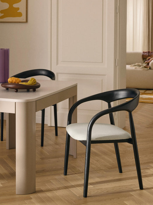 Camille Ash Wood Dining Chair with Seat Cushion