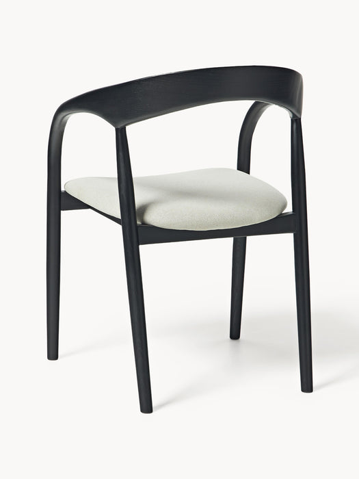 Ash Wood Dining Chair Camille with Seat Cushion