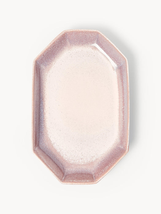 Handmade Serving Plate Vinci with Reactive Glaze
