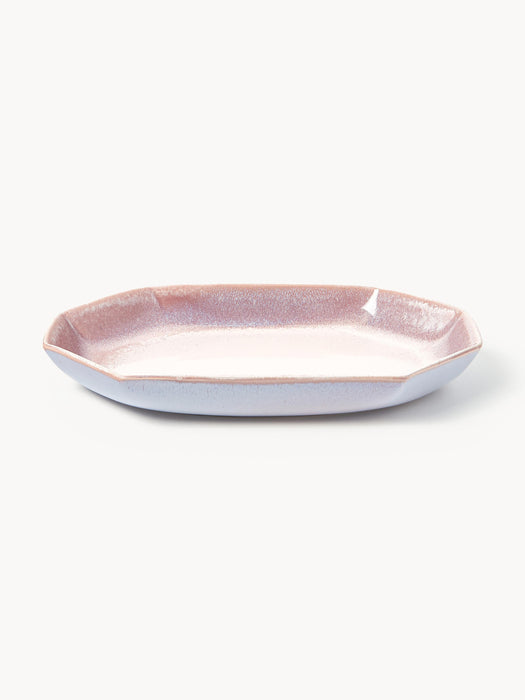 Handmade Serving Plate Vinci with Reactive Glaze
