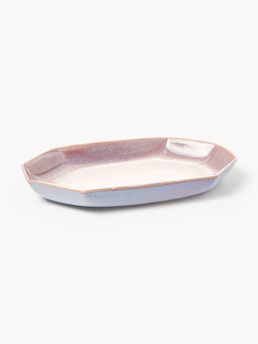 Handmade Serving Plate Vinci with Reactive Glaze