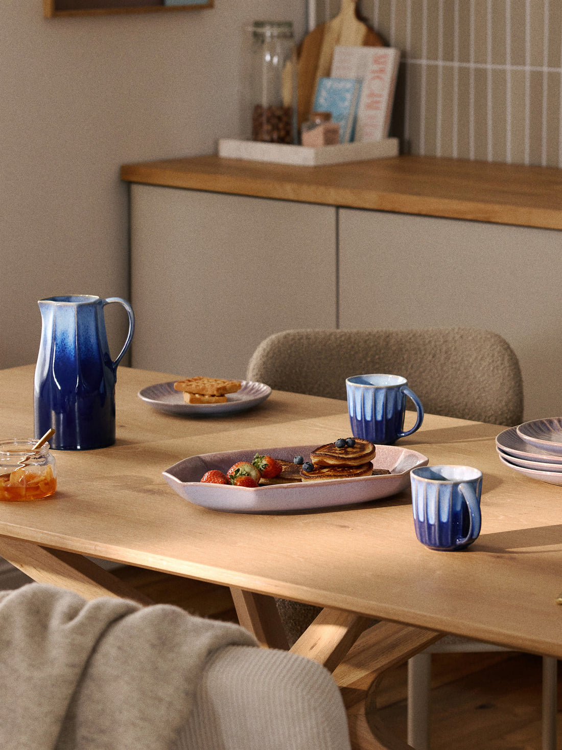 Vinci Handmade Serving Plate with Reactive Glaze
