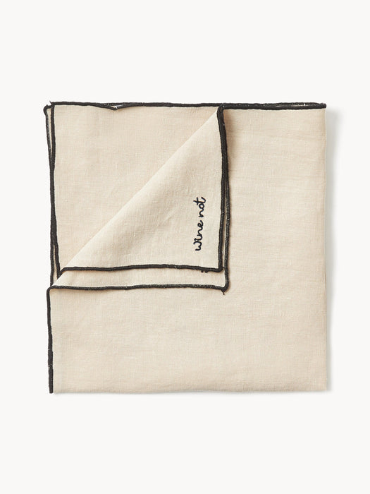 Embroidered Linen Napkins Cosmo Set of 4