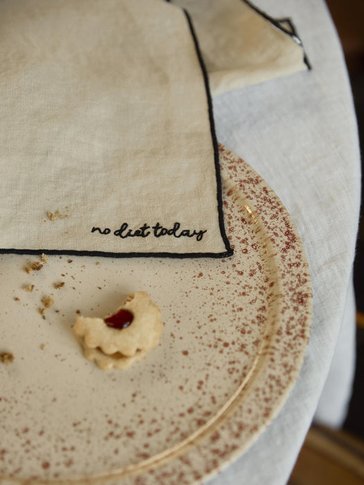 Embroidered Linen Napkins Cosmo Set of 4