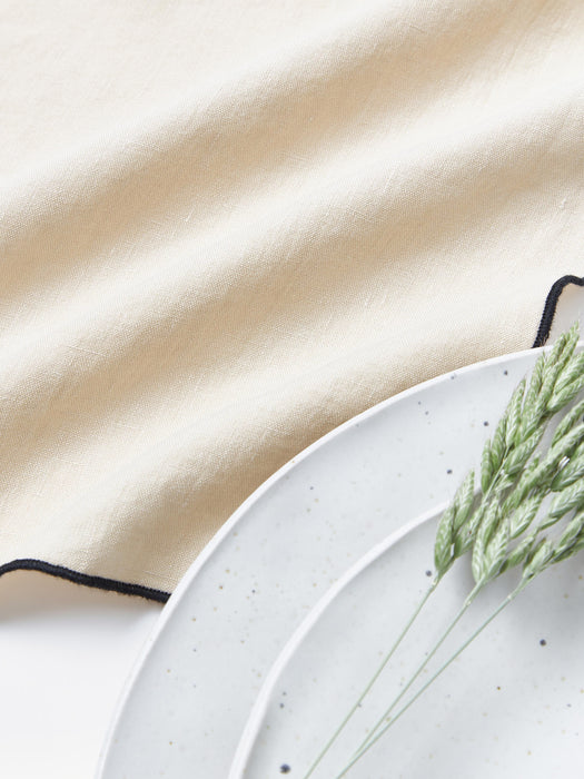 Embroidered Linen Napkins Cosmo Set of 4