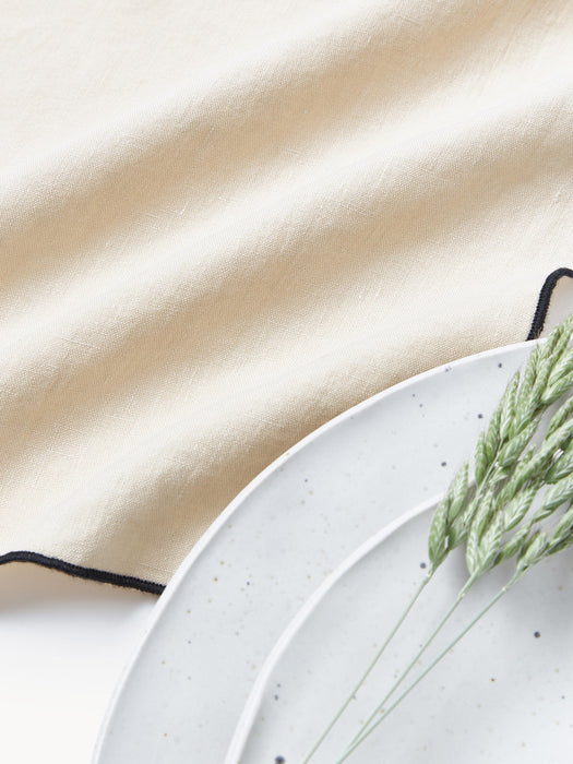 Embroidered Linen Napkins Cosmo Set of 4