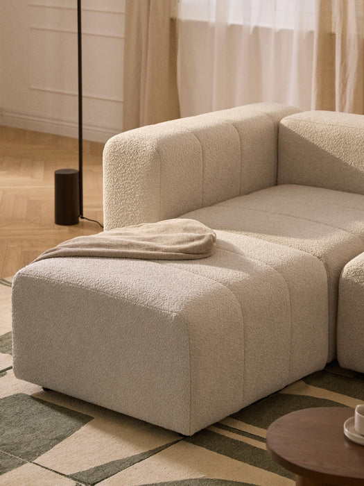 Boucl Modular Sofa Lena 2-seater with Ottoman leftright