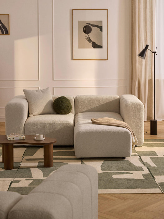 Boucl Modular Sofa Lena 2-seater with Ottoman leftright