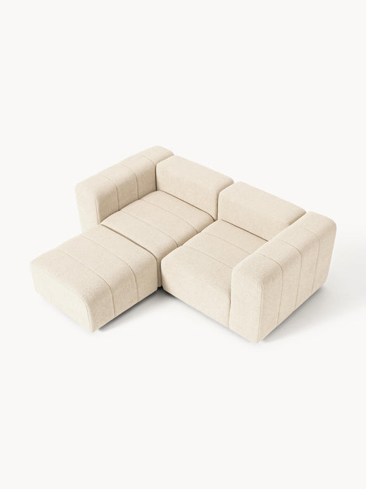 Boucl Modular Sofa Lena 2-seater with Ottoman leftright