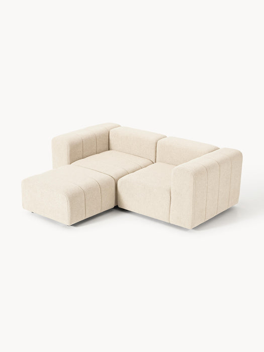 Boucl Modular Sofa Lena 2-seater with Ottoman leftright