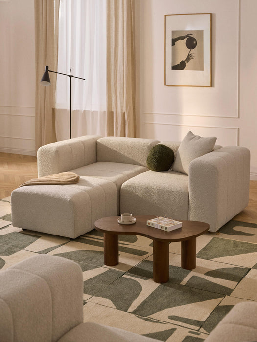 Boucl Modular Sofa Lena 2-seater with Ottoman leftright