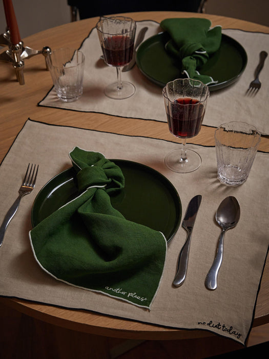 Cosmo Embroidered Linen Placemats, Set of 4