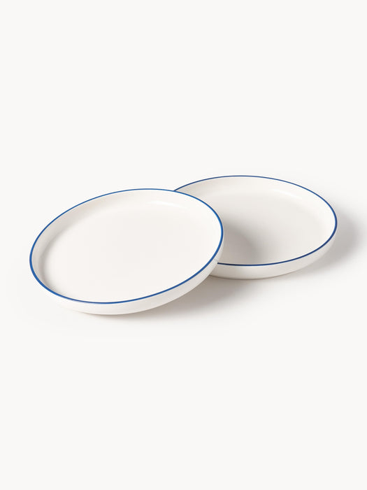 Porcelain Breakfast Plates Facile Set of 2
