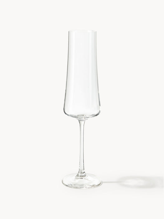 Gwenda Crystal Champagne Flutes, Set of 6