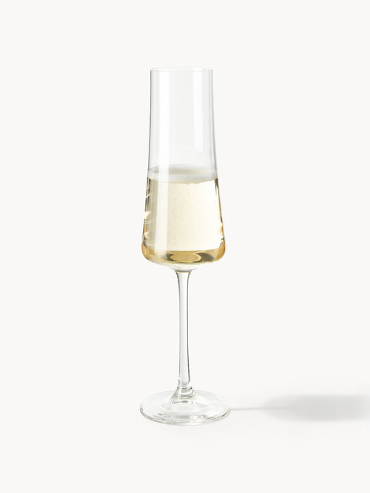 Gwenda Crystal Champagne Flutes, Set of 6