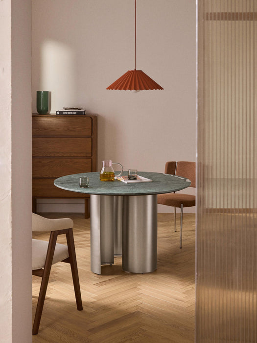 Noam Round Dining Table with Marble Table Top, Ã 120 cm