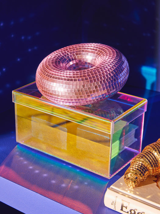 Glittering Decorative Object Disco Donut