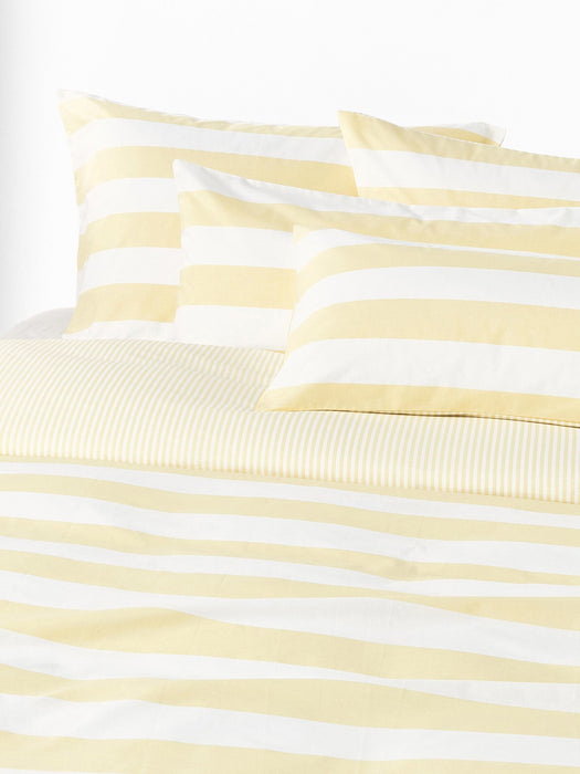Striped Reversible Cotton Duvet Cover Lorena