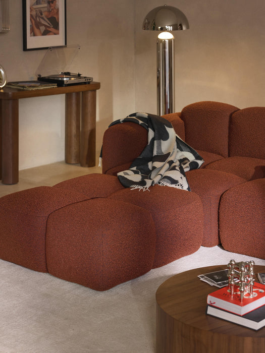 Boucl Modular Sofa Tayla 2-seater with Ottoman leftright