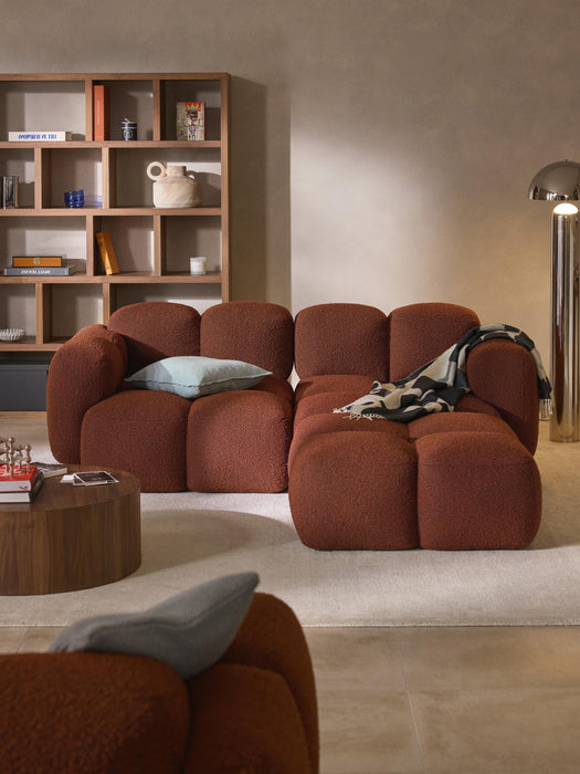 Boucl Modular Sofa Tayla 2-seater with Ottoman leftright