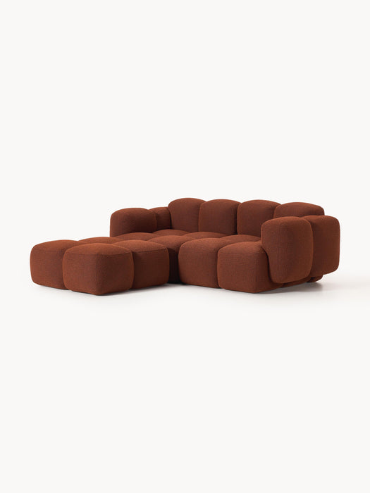 Boucl Modular Sofa Tayla 2-seater with Ottoman leftright